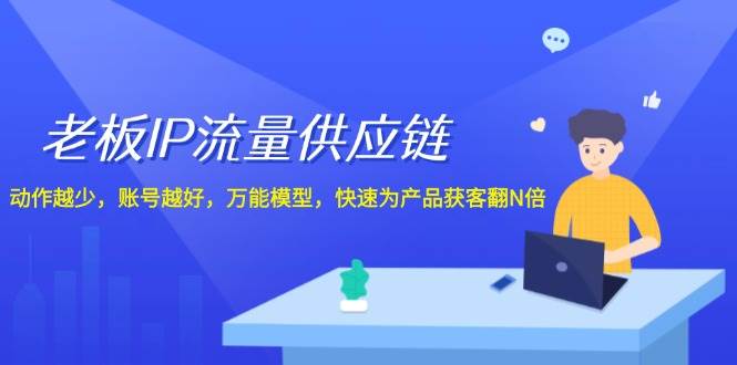 老板 IP流量 供应链，动作越少，账号越好，万能模型，快速为产品获客翻N倍速创网赚项目-副业赚钱-互联网创业-资源整合速创园