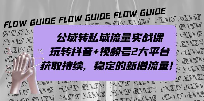 公域转私域流量实战课，玩转抖音+视频号2大平台，获取持续，稳定的新增流量速创网赚项目-副业赚钱-互联网创业-资源整合速创园