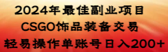 2024年最佳副业项目 CSGO饰品装备交易 轻易操作单账号日入200+速创网赚项目-副业赚钱-互联网创业-资源整合速创园