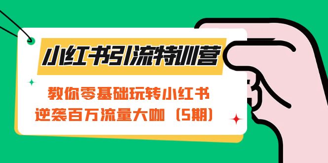 小红书引流特训营-第5期：教你零基础玩转小红书，逆袭百万流量大咖速创网赚项目-副业赚钱-互联网创业-资源整合速创园