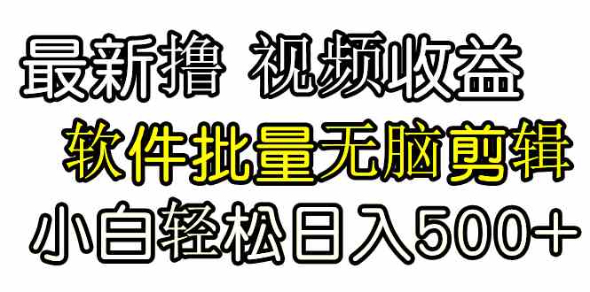 （9569期）发视频撸收益，软件无脑批量剪辑，第一天发第二天就有钱速创网赚项目-副业赚钱-互联网创业-资源整合速创园