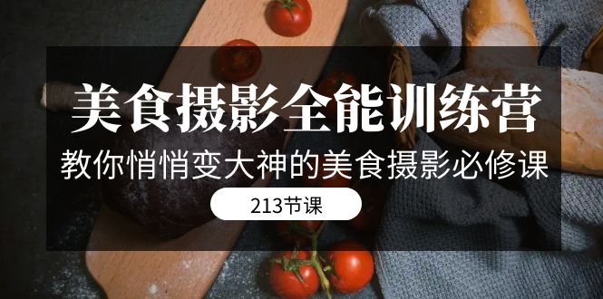 美食摄影-全能特训营，教你悄悄变大神的美食摄影必修课（8套课程-213节）速创网赚项目-副业赚钱-互联网创业-资源整合速创园