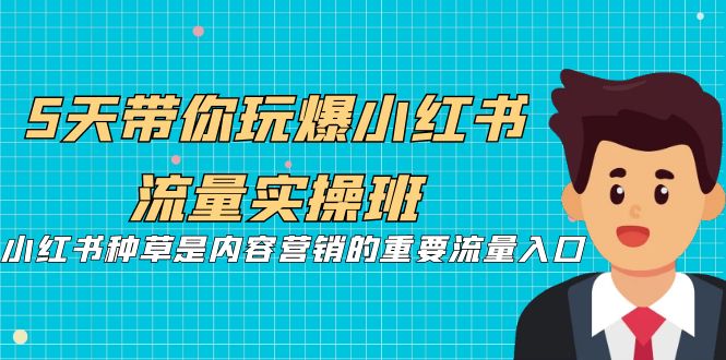 5天带你玩爆小红书流量实操班，小红书种草是内容营销的重要流量入口速创网赚项目-副业赚钱-互联网创业-资源整合速创园