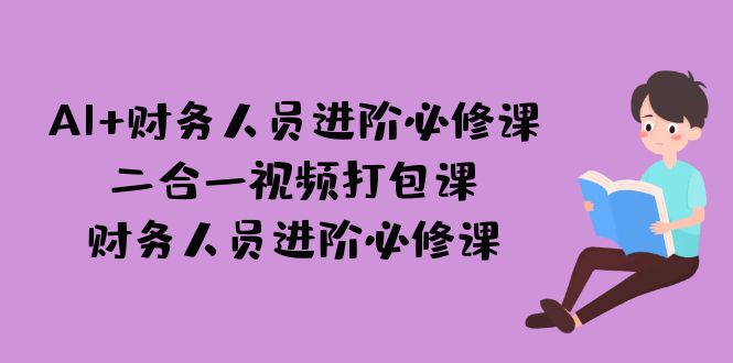 AI + 财务人员进阶必修课二合一视频打包课，财务人员进阶必修课速创网赚项目-副业赚钱-互联网创业-资源整合速创园