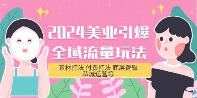 2024美业引爆全域流量玩法，素材打法 付费打法 底层逻辑 私城运营等(31节)速创网赚项目-副业赚钱-互联网创业-资源整合速创园
