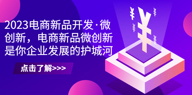 2023电商新品开发·微创新，电商新品微创新是你企业发展的护城河速创网赚项目-副业赚钱-互联网创业-资源整合速创园