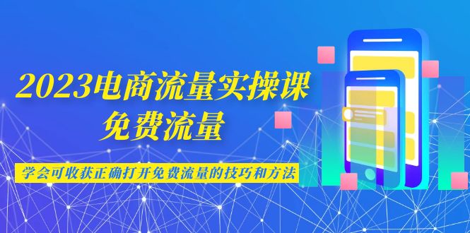 2023电商流量实操课-免费流量，学会可收获正确打开免费流量的技巧和方法速创网赚项目-副业赚钱-互联网创业-资源整合速创园