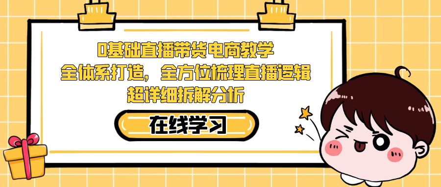 0基础直播带货电商教学：全体系打造，全方位梳理直播逻辑，超详细拆解分析速创网赚项目-副业赚钱-互联网创业-资源整合速创园