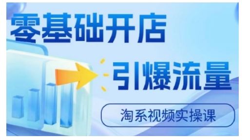 淘宝电商视频实操课，零基础开店，引爆流量速创网赚项目-副业赚钱-互联网创业-资源整合速创园