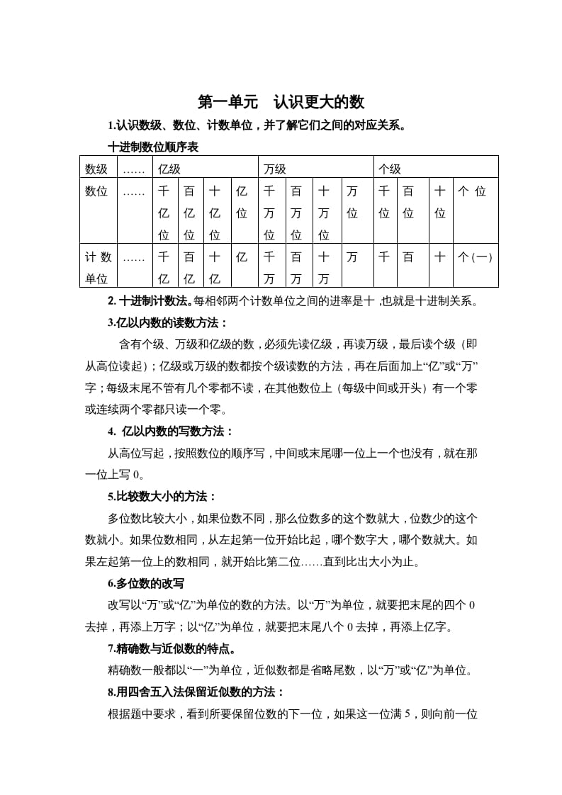 四年级数学上册第一单元认识更大的数（北师大版）速创网赚项目-副业赚钱-互联网创业-资源整合速创园