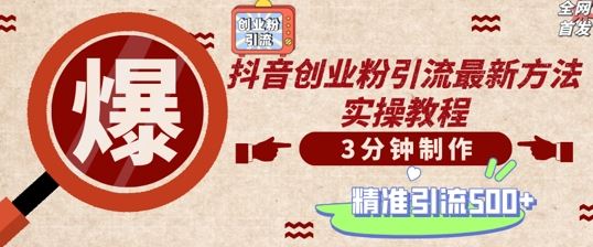 轻松制作创业类视频，一天被动加精准创业粉500+【揭秘】速创网赚项目-副业赚钱-互联网创业-资源整合速创园