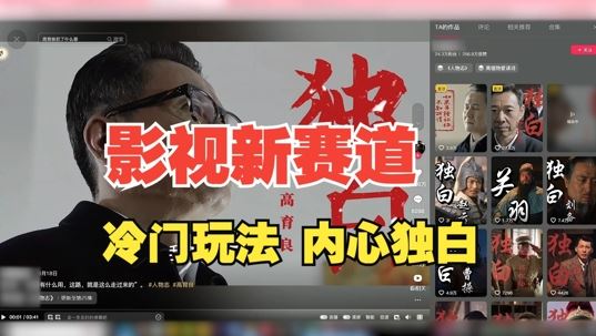最新影视解说玩法，人物独白，30天涨粉24万+，全流程拆解【揭秘】速创网赚项目-副业赚钱-互联网创业-资源整合速创园