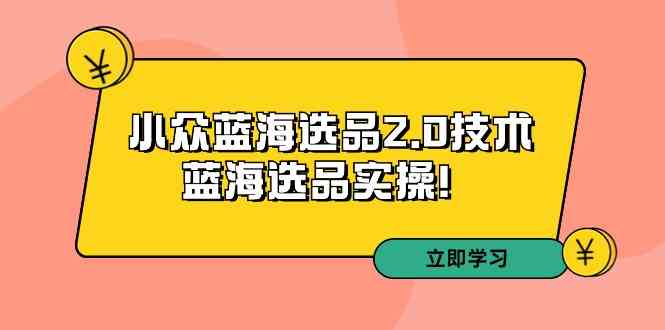（9189期）拼多多培训第33期：小众蓝海选品2.0技术-蓝海选品实操！速创网赚项目-副业赚钱-互联网创业-资源整合速创园