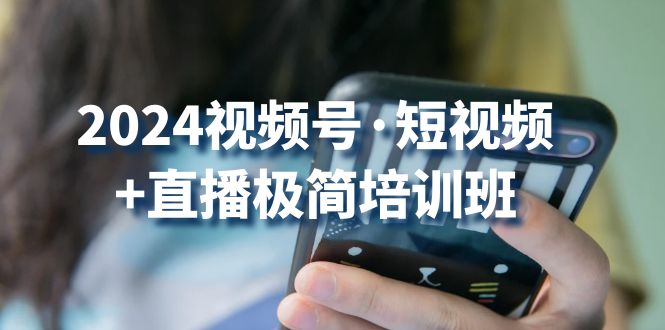 （10797期）2024视频号·短视频+直播极简培训班：抓住视频号风口，流量红利速创网赚项目-副业赚钱-互联网创业-资源整合速创园