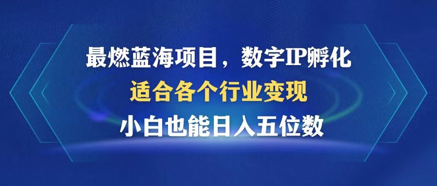 （12941期）最燃蓝海项目  数字IP孵化  适合各个行业变现  小白也能日入5位数速创网赚项目-副业赚钱-互联网创业-资源整合速创园