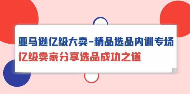 （10034期）亚马逊亿级大卖-精品选品内训专场，亿级卖家分享选品成功之道速创网赚项目-副业赚钱-互联网创业-资源整合速创园