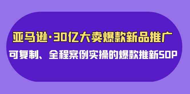 （9944期）亚马逊30亿·大卖爆款新品推广，可复制、全程案例实操的爆款推新SOP速创网赚项目-副业赚钱-互联网创业-资源整合速创园