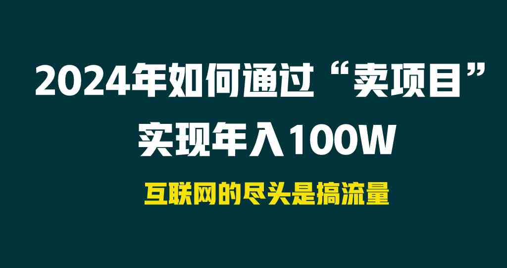 （9147期） 2024年如何通过“卖项目”实现年入100W速创网赚项目-副业赚钱-互联网创业-资源整合速创园
