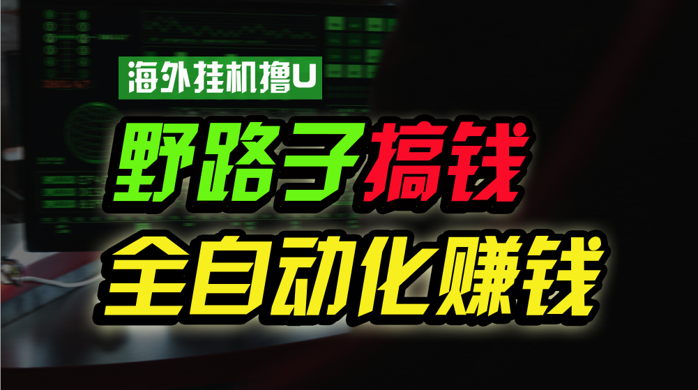 海外挂机撸U新平台，日赚15美元，全程无人值守，可批量放大，工作室内部项目！速创网赚项目-副业赚钱-互联网创业-资源整合速创园