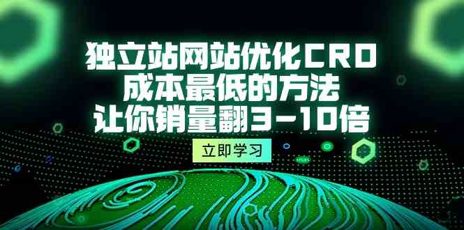 独立站网站优化CRO，成本最低的方法，让你销量翻3-10倍（5节课）速创网赚项目-副业赚钱-互联网创业-资源整合速创园