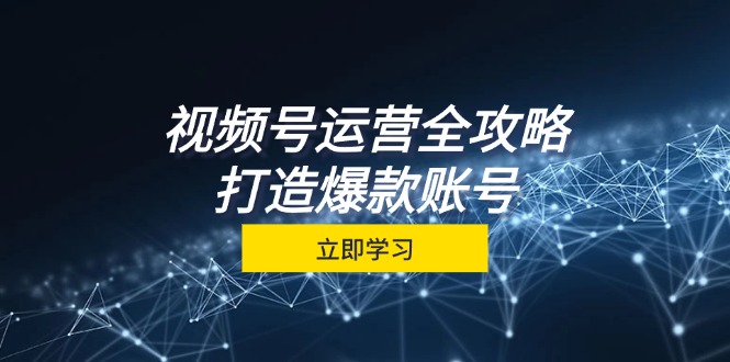 （12912期）视频号运营全攻略，从定位到成交一站式学习，视频号核心秘诀，打造爆款…速创网赚项目-副业赚钱-互联网创业-资源整合速创园